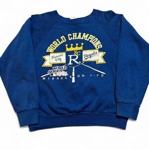 Vintage Kansas City Royals 1985 World Series crewneck sweatshirt fits boxy small